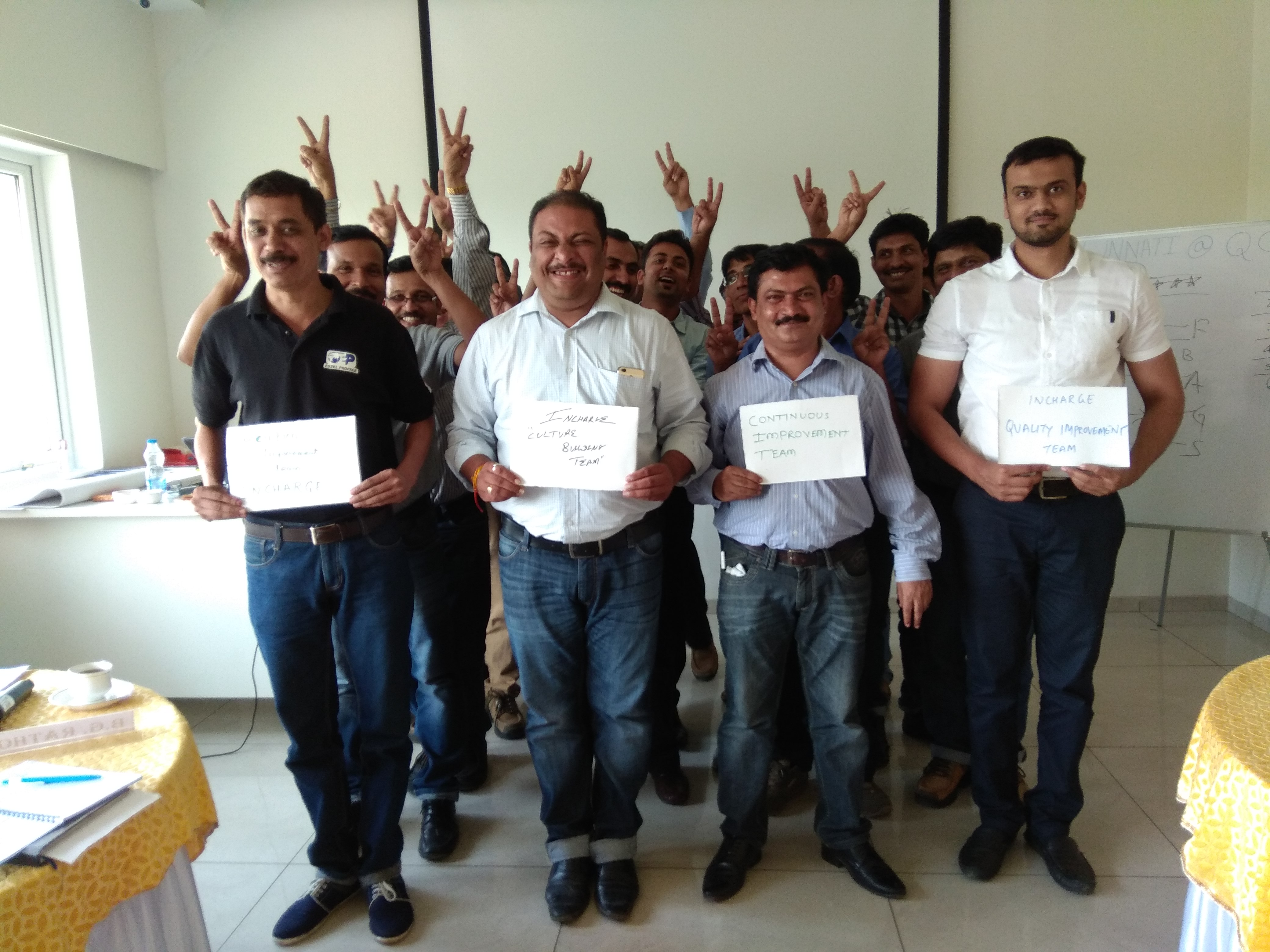 Improvement Teams constituted at the end of workshop